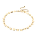 Elegantes goldenes Herz-Fußkettchen mit verstellbarem Verschluss und Verlängerung - Gold (KJ2283-Z)