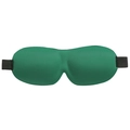 Forest green 3D contoured blackout sleep mask with breathable fabric and elastic strap - No Nose Wing / Dark Green