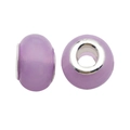Violette Kristall-Glasperlen mit Silberkern für DIY-Armbänder und Schmuck - Transparente Großlochperle