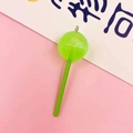Miniature green lollipop resin pendant with glitter finish and metal keyring loop - Green Lollipop