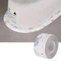 Nastro sigillante impermeabile autoadesivo con motivi di foglie e cuori per cucina - Erba marina / 5m / Larghezza 3,7cm