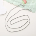 Chaîne en métal argenté avec fermoirs mousquetons pour étuis de téléphone et sacs DIY - Chaîne Queue de Renard Argentée de 3mm