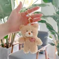 Brown Bear Gold Clasp Pink Heart