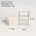Detail view of cube candle mold with dimensions 6.3x6.9cm and weight specifications - Square 5.1*5.5cm