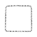Silver square geometric pendant with diamond-cut texture in 304 stainless steel - Square-S1516 / Steel