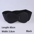 80cm black elastic waist belt with faux leather teardrop accents and 5.8cm width - 80cm Extended / Black