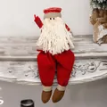 Sitting Santa Claus plush doll ornament for Christmas decor with long legs, 59cm tall - 58cm Santa Claus Doll