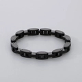 Bracciale nero da 8 mm in acciaio inossidabile con dettagli in piccoli diamanti - Nero(KB182565-KPD)