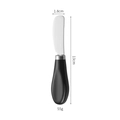 Coltello da burro in acciaio inox con manico nero da 13cm e lama larga 1,8cm - Nero