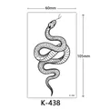 Waterproof temporary tattoo sticker Model K-438 with minimalist butterfly and floral sketches - K-438 Scaled Snake Pattern