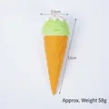 Green mint ice cream cone model with colorful sprinkles, 15cm height, weight 58g - Dark Green