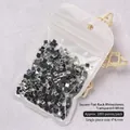 Strass quadrati per nail art, confezione da 1000 cristalli trasparenti 4x4mm - Quadrato 4*4mm Circa 1000 pezzi/sacchetto / Bianco Specchio