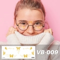 Metallic gold butterfly face tattoo stickers with stars for makeup styling VB-009 - Butterfly and Sparkles (VB-009)