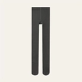 Detailed close-up of dark black thermal leggings with micro-knit texture and high waist - 100g No Fleece / Dark Grey Full-Foot