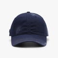 Berretto da baseball in cotone lavato blu scuro con dettagli usurati sulla visiera - Blu navy