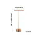 Dettaglio piccolo espositore per gioielli a T color oro rosa 6x11,5 cm - Stile D Piccolo (Base Cilindrica)