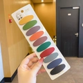 Set of 10 matte oval hair clips in assorted colors on a white display card - Matte Oval Mixed 10-Piece Set