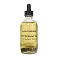 120ml Peppermint Oil for hair and body with dried leaves in a clear glass bottle - Peppermint Oil