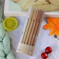 6-pack earth-toned matte gel pens in transparent box with minimalist Korean style - Coffee Series