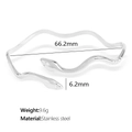 Elegante bracciale a serpente in acciaio inossidabile argento con misure - Argento