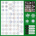 Lot de 52 autocollants holographiques de flocon de neige pour décoration de Noël - Style Flocon De Neige Holographique (XC2308)