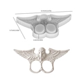 Eagle shaped knuckleduster silicone mold for DIY resin art with size dimensions - Eagle Wing Mold