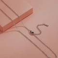 Detail of silver stainless steel necklace featuring extender chain and lobster clasp - 1.5mm O-Chain / 45+5cm Extender / Steel