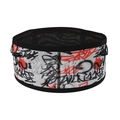 Riñonera deportiva con diseño de grafiti negro y rojo y cordones ajustables - L / Negro y Rojo
