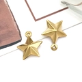 Sternanhänger aus Edelstahl in Goldoptik für die DIY-Schmuckherstellung und Bastelarbeiten - Hohlstern / Gold