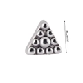 6,2 mm retro roestvrijstalen dermal anchor top met driehoekig kralenontwerp finish - Driehoek Polkadot