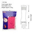 Pink latex cleaning gloves with hook in size XL measuring 38cm long for kitchen use - XL / Pink