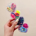 Elastici per capelli bimbi in scatole a cuore con colori macaron e fasce intrecciate - 4# Colorato (40 Pezzi Elastici per Capelli)