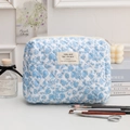 Medium White Base Blue Floral