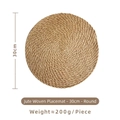 30cm circular natural jute woven placemat with durable spiral insulation texture - 30cm Round