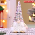 Gnome de Noël debout avec chapeau en tweed et barbe blanche, décoration festive de 25cm - Vieil Homme Sans Visage-B