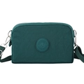 Borsa a tracolla per cellulare in nylon impermeabile verde scuro con tracolla e logo - Verde Scuro