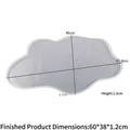 Cloud-shaped silicone mold for epoxy resin river table and DIY crystal craft projects - Irregular Cloud Mold / White