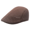 Klassische dunkelbraune Schiebermütze aus atmungsaktivem Mesh-Gewebe für den Sommer - 58cm / Kaffeebraun