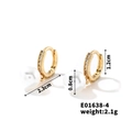 Détails des boucles d'oreilles perles avec dimensions, longueur 2,3cm et perle 0,8cm - Petite Perle Blanche/Anneau Doré/Zircone Blanche