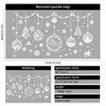White Christmas window sticker with snowflakes and trees, electrostatic 40x75cm size - White Snowflake Tree Mix (40*75cm)