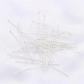 Macro shot of silver-plated T-pins and flat head pins for DIY jewelry making - T Pins / 0.7x30mm 50 Pieces/Pack / Silver
