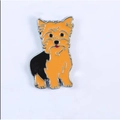 Pin's en émail Yorkshire Terrier mignon en orange et noir pour vêtements et sacs - Yorkshire Terrier Style