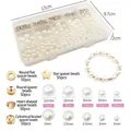 DIY jewelry making kit with pearl beads and gold spacers in a 15-grid storage box - 15 Grids 720pcs CCB & Pearl Set