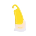 Raspador de cocina de silicona con mango amarillo y hoja blanca para vajilla - Raspador de cocina grande