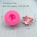 3D Silikonform Kirschblüte für DIY Kerzen und Seifen mit Maßen und fertigem Blumenergebnis - Dreiblättrige Chrysantheme 6453 / Rosa