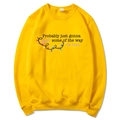 Vibrant yellow jingle some of the way I'm tired hoodie with a festive light bulb graphic - S / Yellow