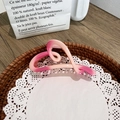 Pink gradient heart hair claw clip for women, stylish large butterfly hair accessory - Heart Orange Pink