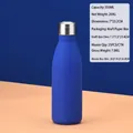 Μπλε ματ θερμός από ανοξείδωτο ατσάλι 350ml με ασημί καπάκι για καφέ και τσάι - Μπλε του Κλάιν (350ml)