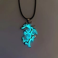 Enkele Hanger Vlam Draak Zilver Blauw Groen