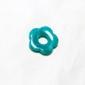 Single lime green acrylic five-petal flower pendant with center hollow design - Turquoise Green